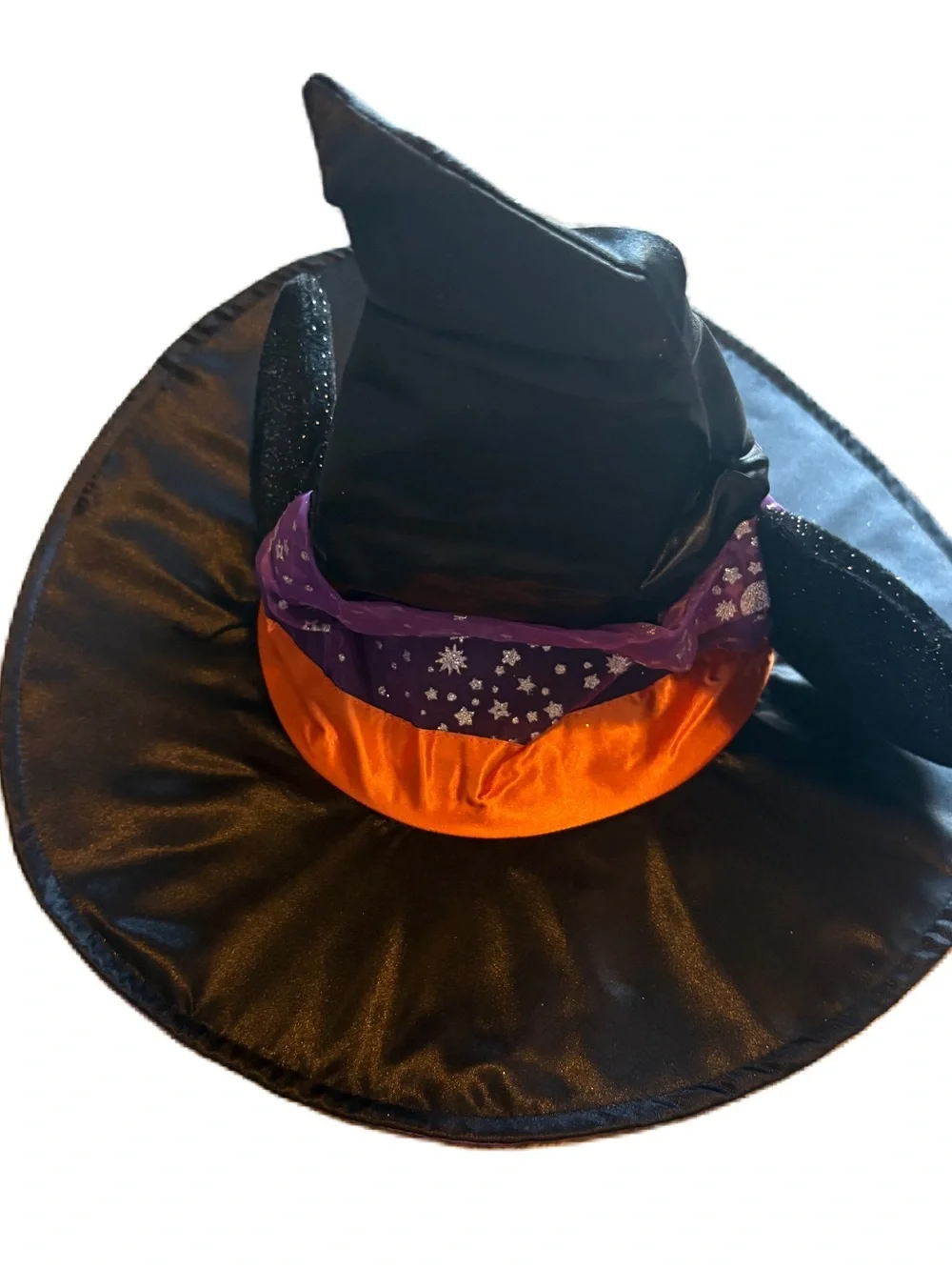 Disney Witch Hat Purple Star Band Orange Bow Minnie Mouse Halloween